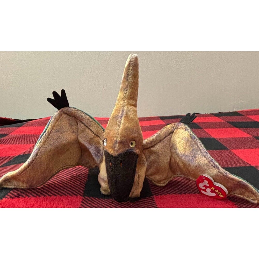 2000 Ty Swoop the Pterodactyl 6th Gen Hang Tag 4268 Beanie Baby 7.5" Plush Toy